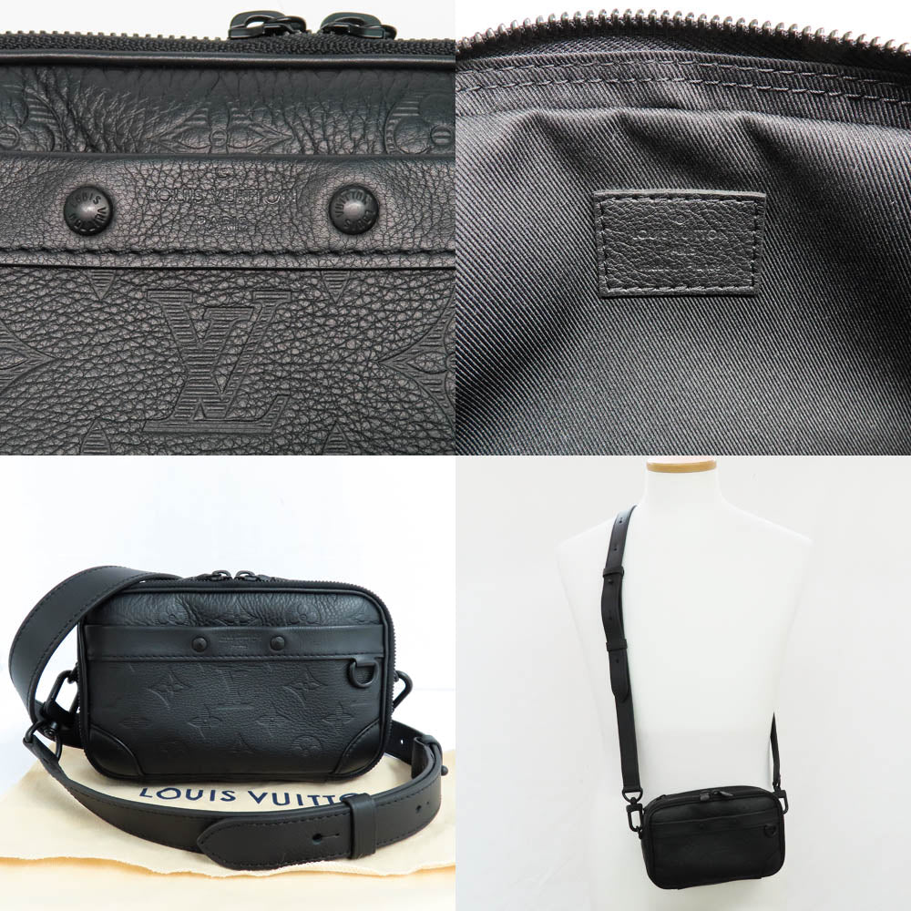 Louis Vuitton Alma Wearable Wallet NV M82544 Monogram Shadow Black Shoulder Bag Cross Body Leather Mens Unisex