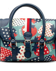 Gucci GG Strawberry Handbag 682720 Blue Multicolor PVC Leather  Gucci