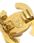 Chanel Turnlock Earrings Clip-On Gold Small 95A