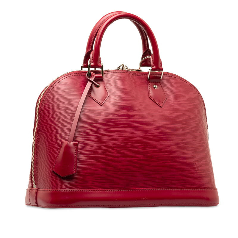 Louis Vuitton Epi Alma Handbag M40490 Fuschia Wine Red Leather  Louis Vuitton