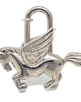 Hermes Pegasus 1993 Cadena Lock Bag Charm Silver Small Good