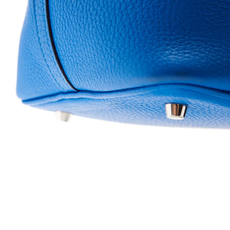 HERMES ERMES Picotin Lock MM Handbag  Clemence Blue Indra (Silver G ) Handbag  Handbag Lady Handbag Hybrid 【 Delivery】 Eckham s Online