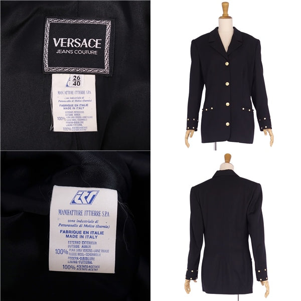 Versace Jeans Couture Jacket  Jacket Single G Button Wool   26/40 (M Equivalent) Black