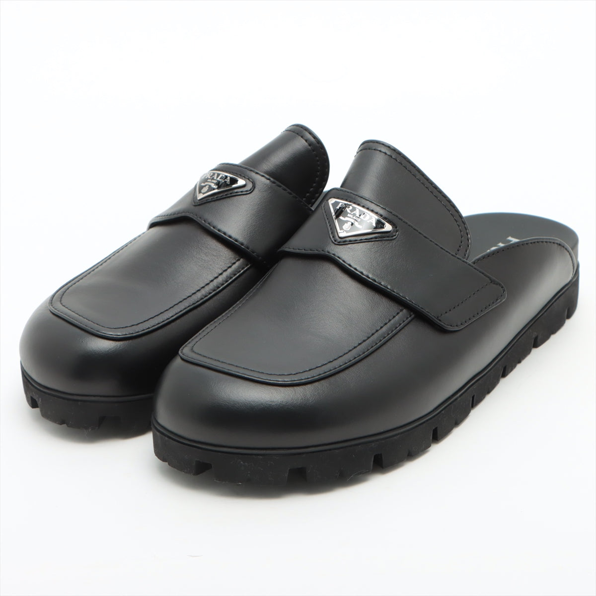 Prada Leather Sandal 12 Men Black Subotic Triangle Logo 2S2956