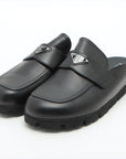 Prada Leather Sandal 12 Men Black Subotic Triangle Logo 2S2956