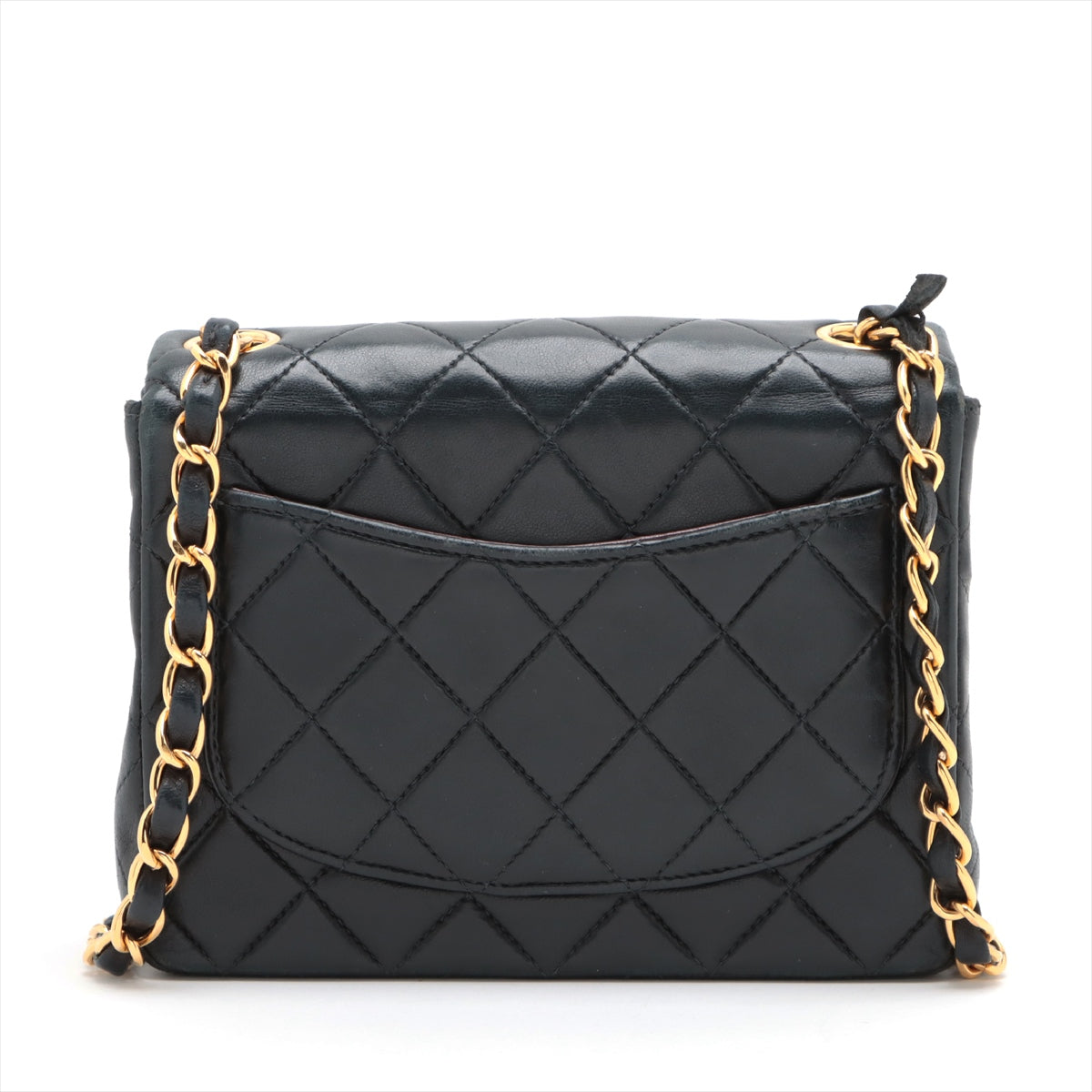 Chanel Mini Matrasse  Single Flap Single Chain Bag Navy G  6th