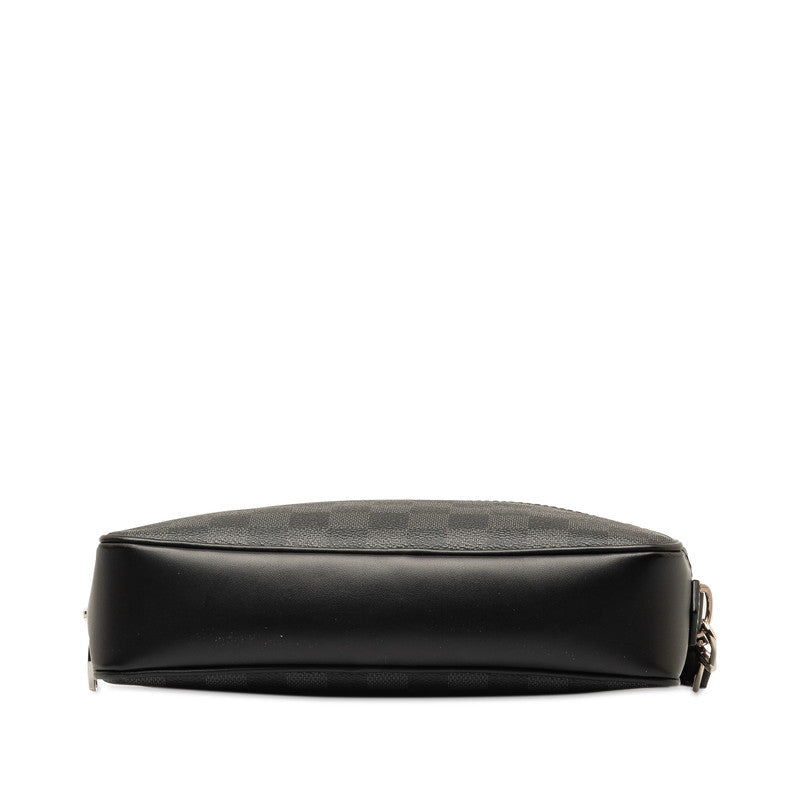 Louis Vuitton Damier 石墨 Pochette Cass Second Bag 雙肩包 N41664 黑色 PVC 皮革 Louis Vuitton