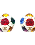 Chanel Earrings Clip-On White 98P