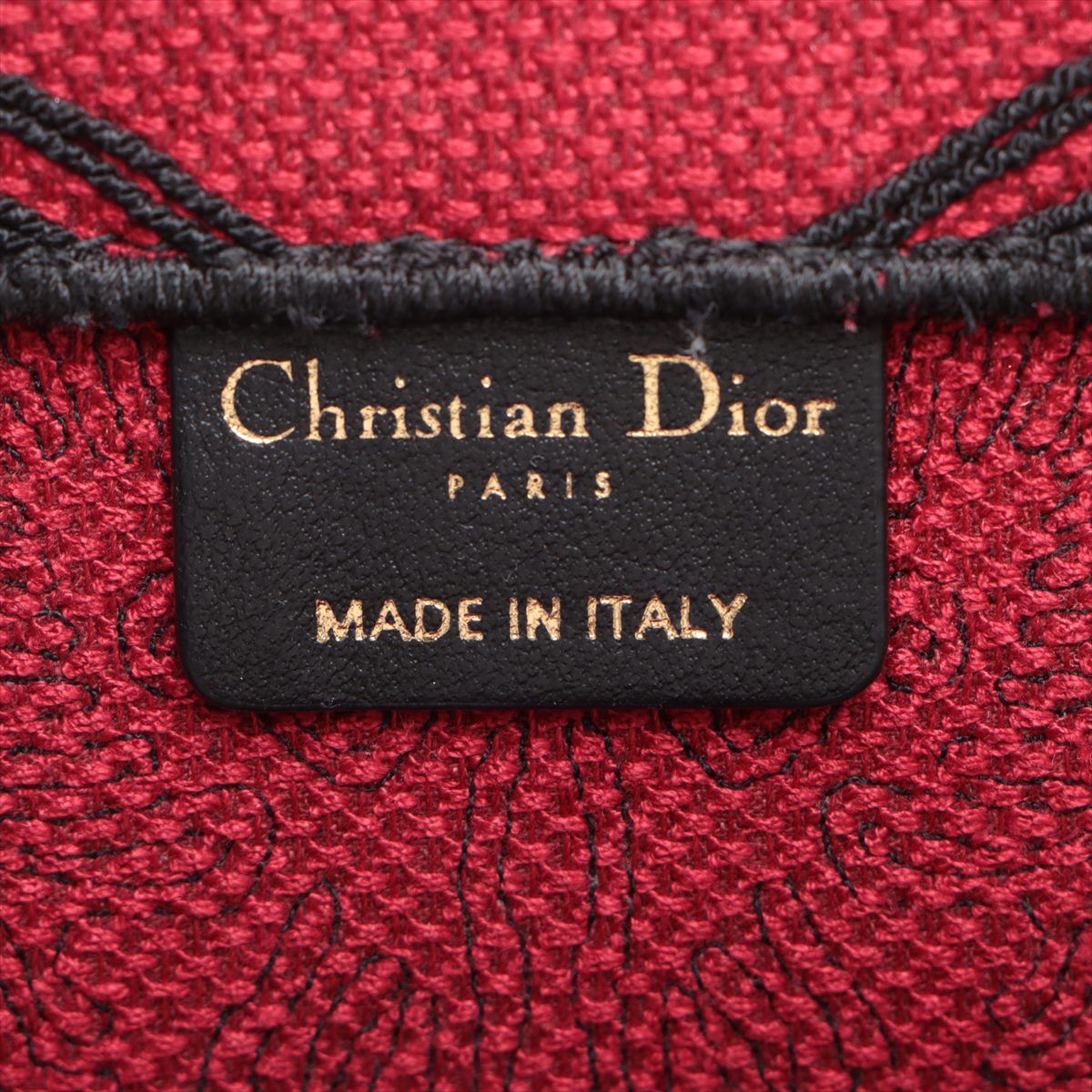 Dior Book Tote Linen Red Tote Bag