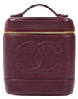 Chanel 1994-1996 Timeless Vanity Handbag Bordeaux Caviar