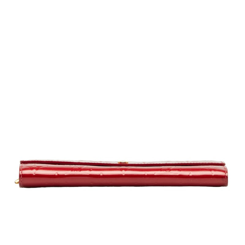 Louis Vuitton Monogram Vernis Portefolio Sarah Long Wallet M93530 Red Patent Leather  Louis Vuitton