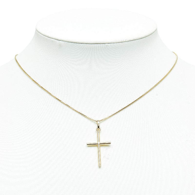 K18YG Yellow G Cross Cross Motif Pendant Necklace