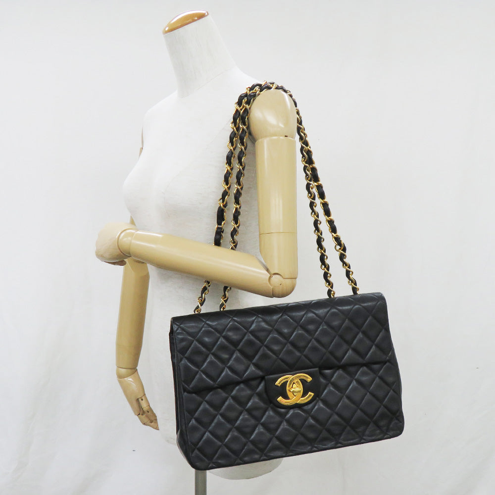 Chanel 34 Chain Shoulder Bag Black G  A01094 Black 2nd Room in Leather Decamat