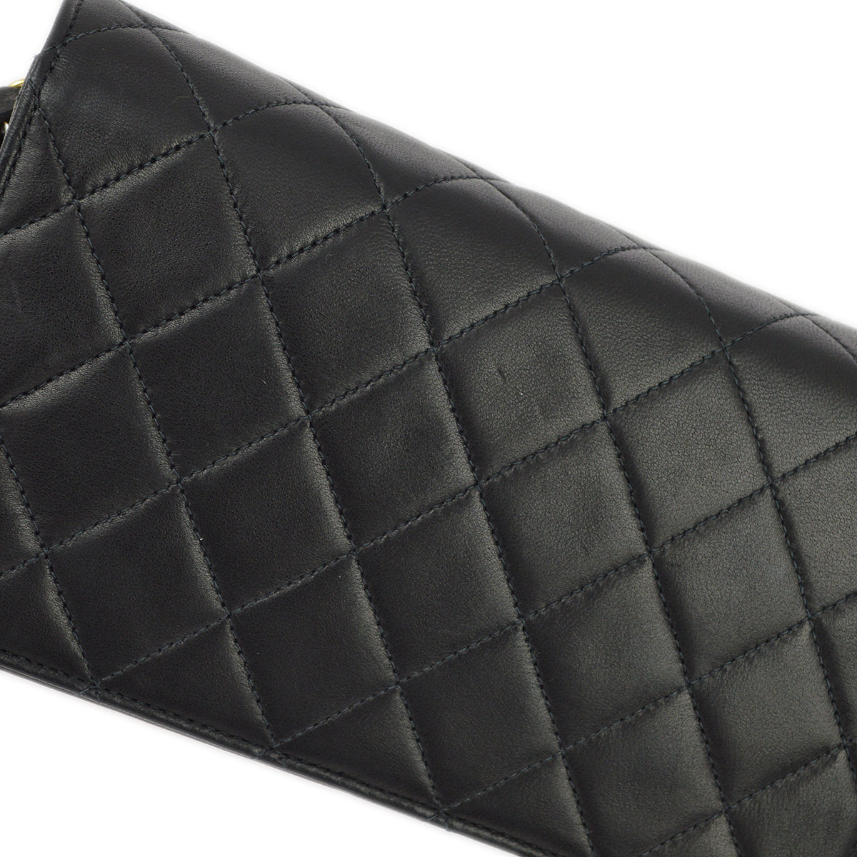 Chanel 2000-2001 - Mini sac à bandoulière à rabat en cuir d'agneau noir Pushlock