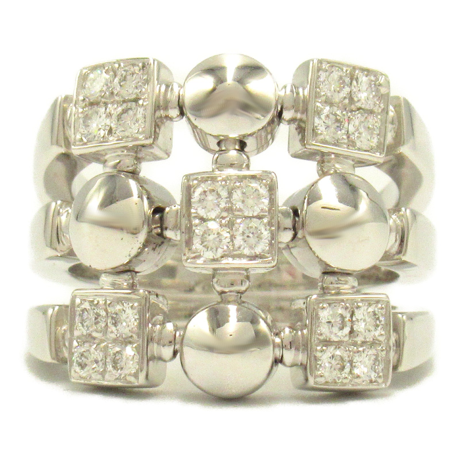 Bulgari BVLGARI Lucia Diamond 3  Ring Ring Jewelry K18WG (White G) Diamond  Clearance