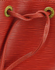 Louis Vuitton 1996 Red Epi Petite Noe Bucket Shoulder Bag M44107