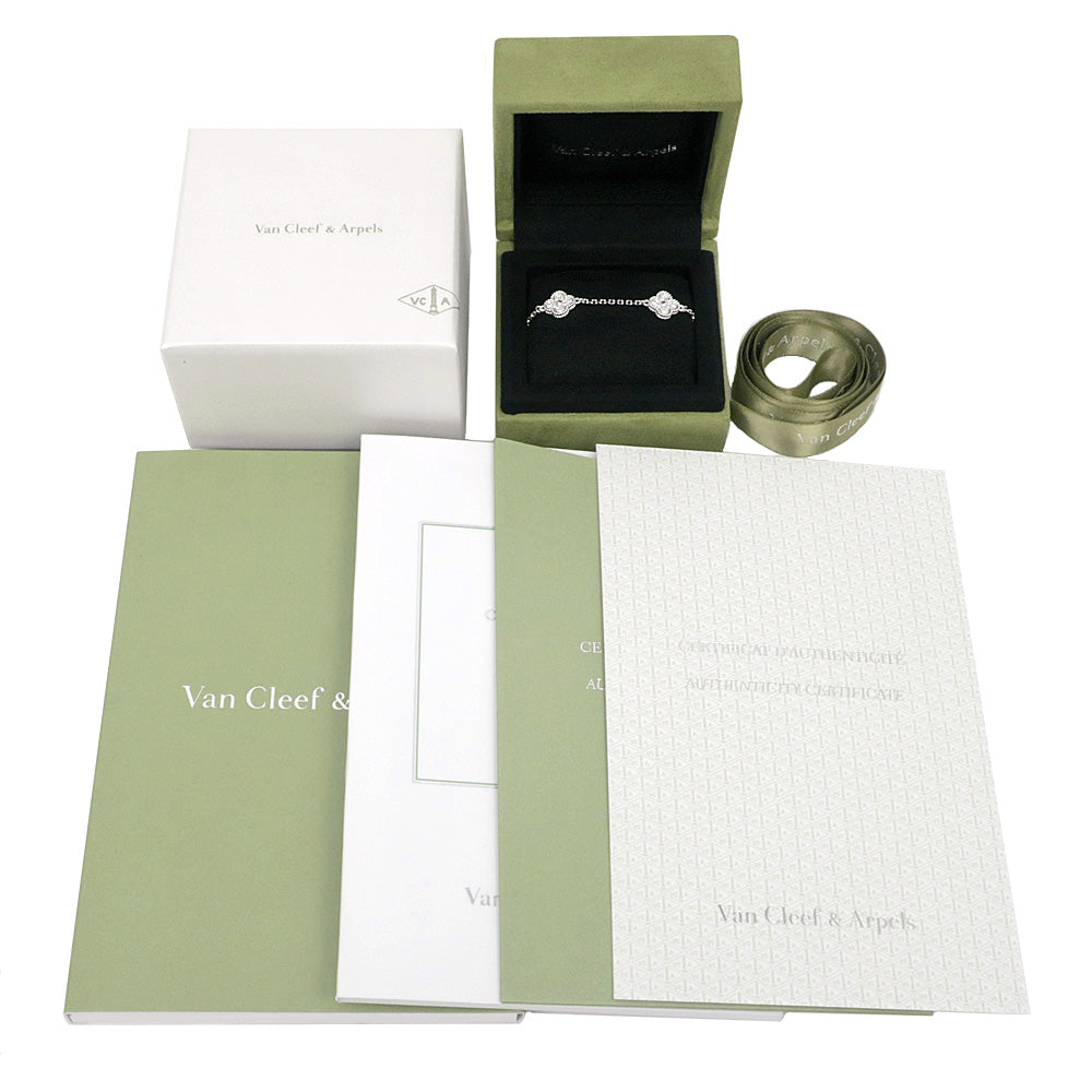 VAN CLEEF &amp; ARPELS Van Cleef &amp; Arpels Suite Alhambra Bracelet 6 Motif 750WG K18 White G Diamond Jewelry New Unused]