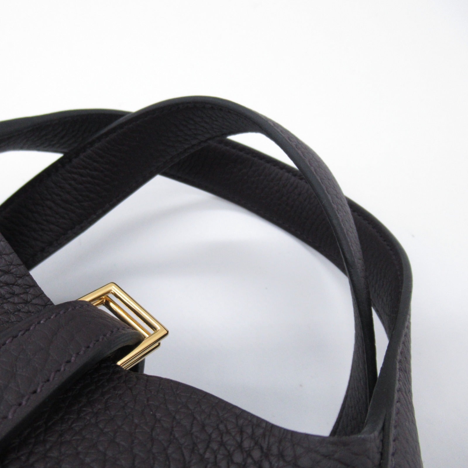 Hermes Picotin Lock PM Handbag Handbag Handbag Leather  Claimans  Brown Dark Brown Collector