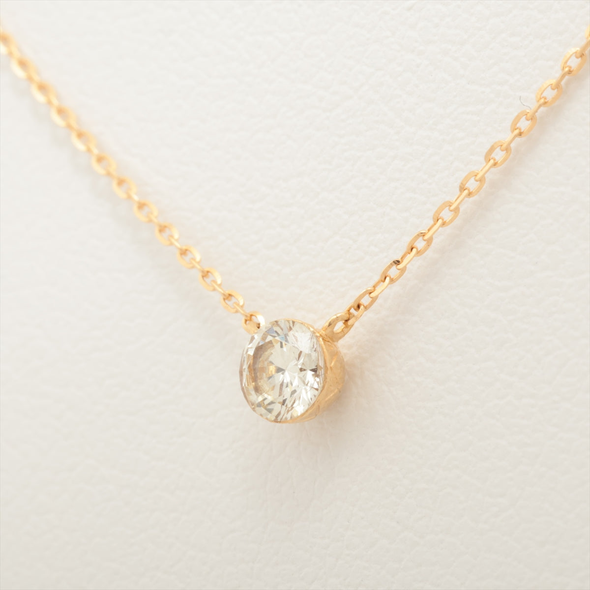 Agat diamond necklace K18 (YG) 1.1g 0.2n