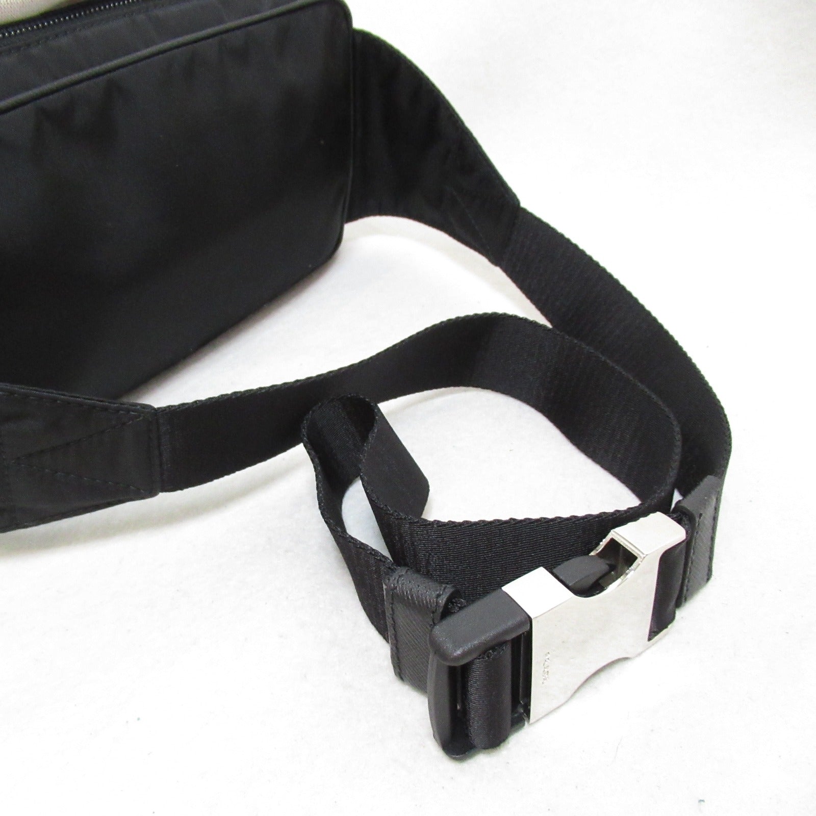 Prada Waist Bag Body Bag Body Bag Body Bag Nylon  Black 1BL010