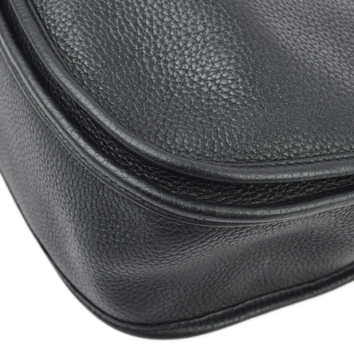 Hermes Black Taurillon Clemence Evelyne 3 GM Shoulder Bag