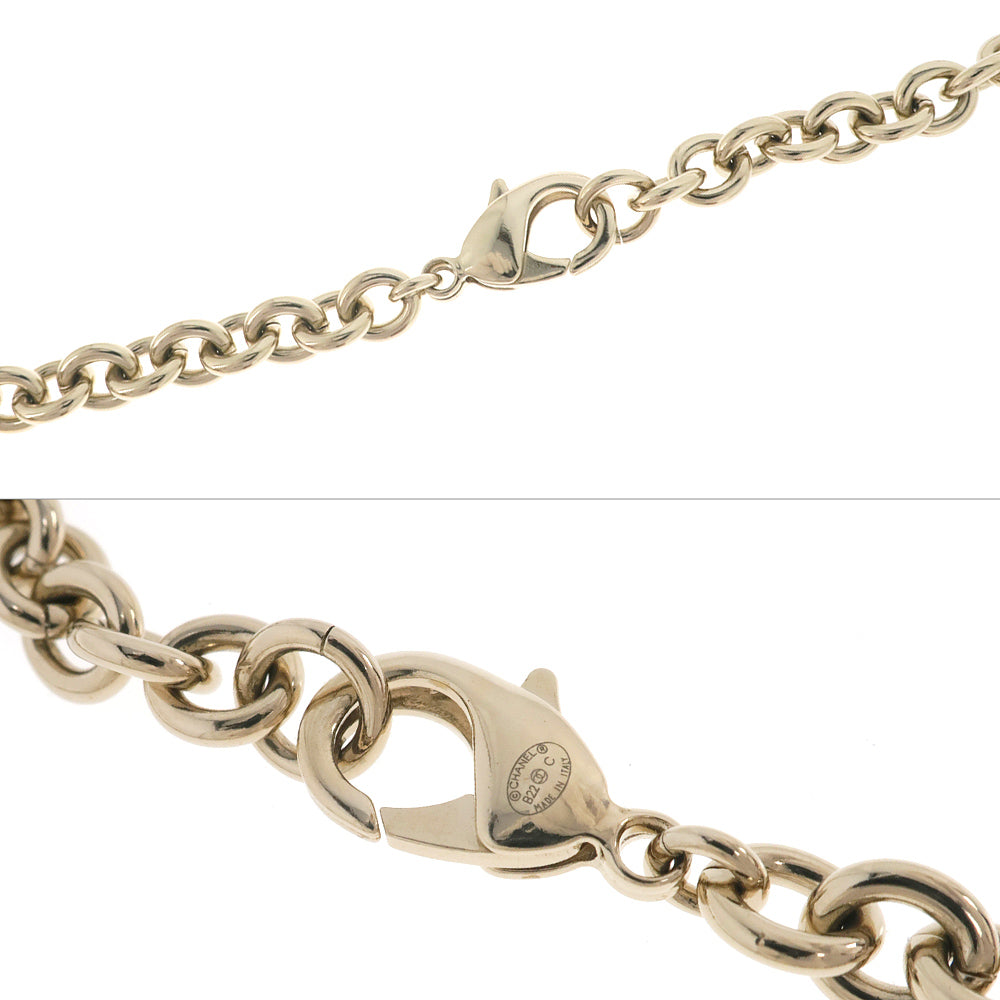 Chanel Heart Lock Necklace Pendant B22C Coco CC Mark COCO  Pearl 80cm G Color Accessories Jewelry