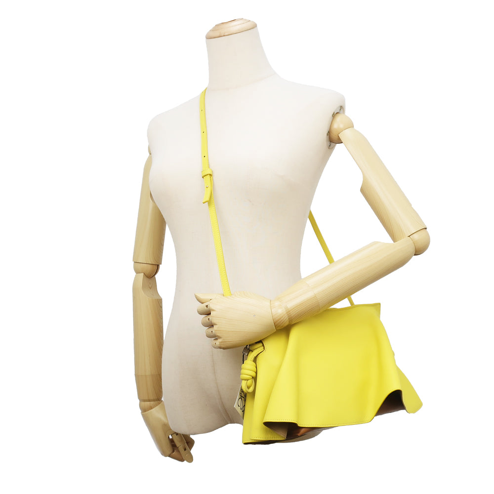 Loewe Flamenco Clutch Shoulder Bag Pedal Mini Lemon 11M12X01-8240