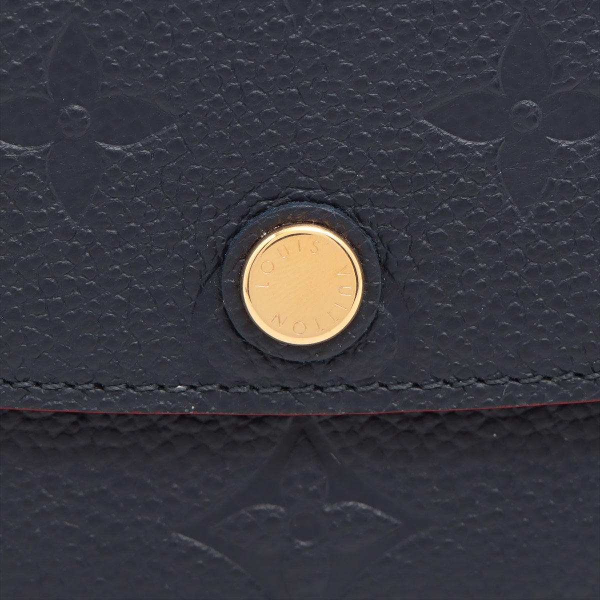 Louis Vuitton Monogram Emplant Portfolio Emily M69417 Marine Rouge Long  Reaction Wallet