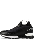 Louis Vuitton Runway Line Leather  Fabric Trainers 34.5  Black × White Monogram LV Circle Logo Box  Bag