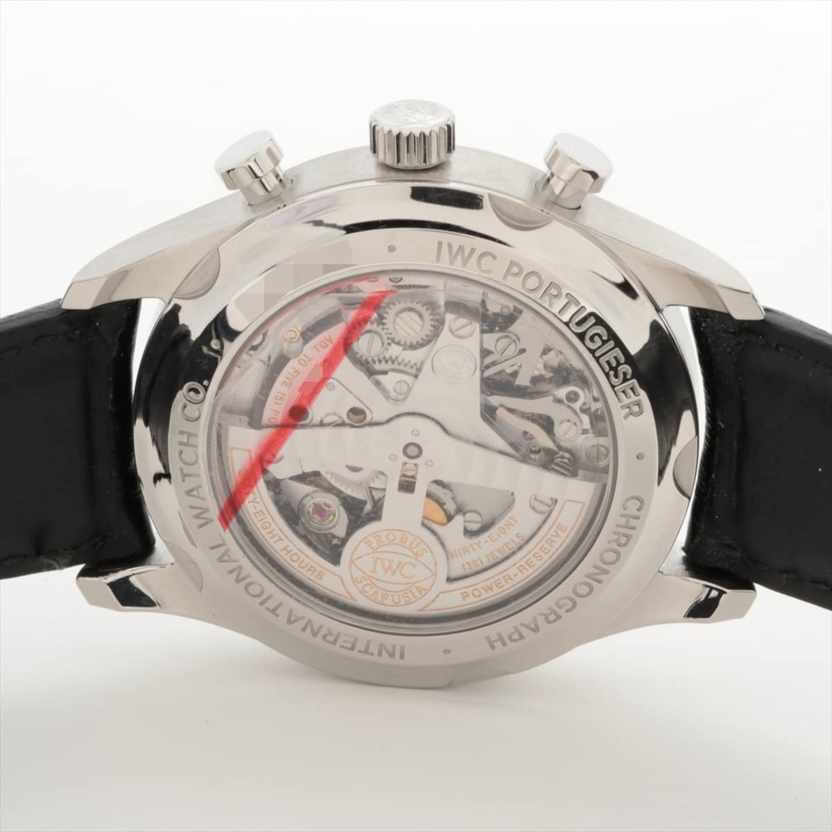 IWC Portuguese Chronograph IW390302 SS Leather AT Silver Chronograph