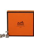 Hermes Carousel H Cube Peace Silver White Metal  Hermes