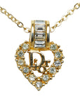 Dior logo heart line stone necklace g mockie ladies Dior