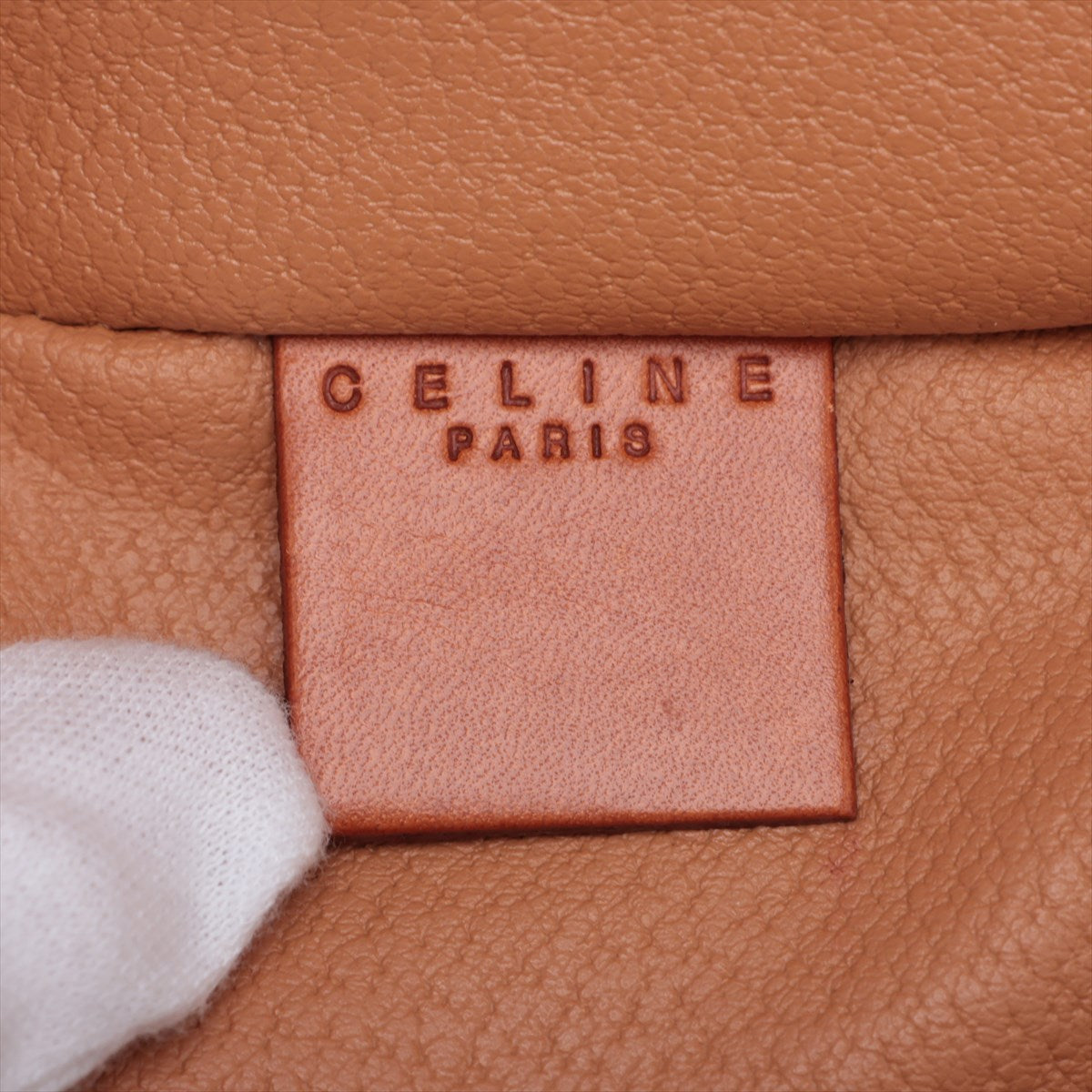 Celine Macadam PVC Leather Vanity Bag Brown