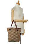 Gucci GG canvas Tote bag 120836 002058 Beige Red Canvas Leather  Gucci