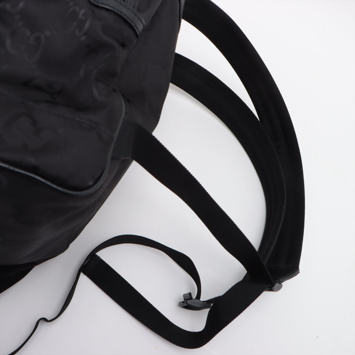 Gucci  Grid Nylon  Leather Backpack/Rack Black 644992