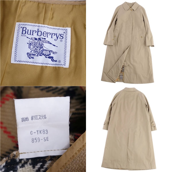 Vint Burberry s Coat Stainless Colour Coat Balmacorn Coat Back Check Liner   7AB2 (S equivalent) Beige - FODMEST