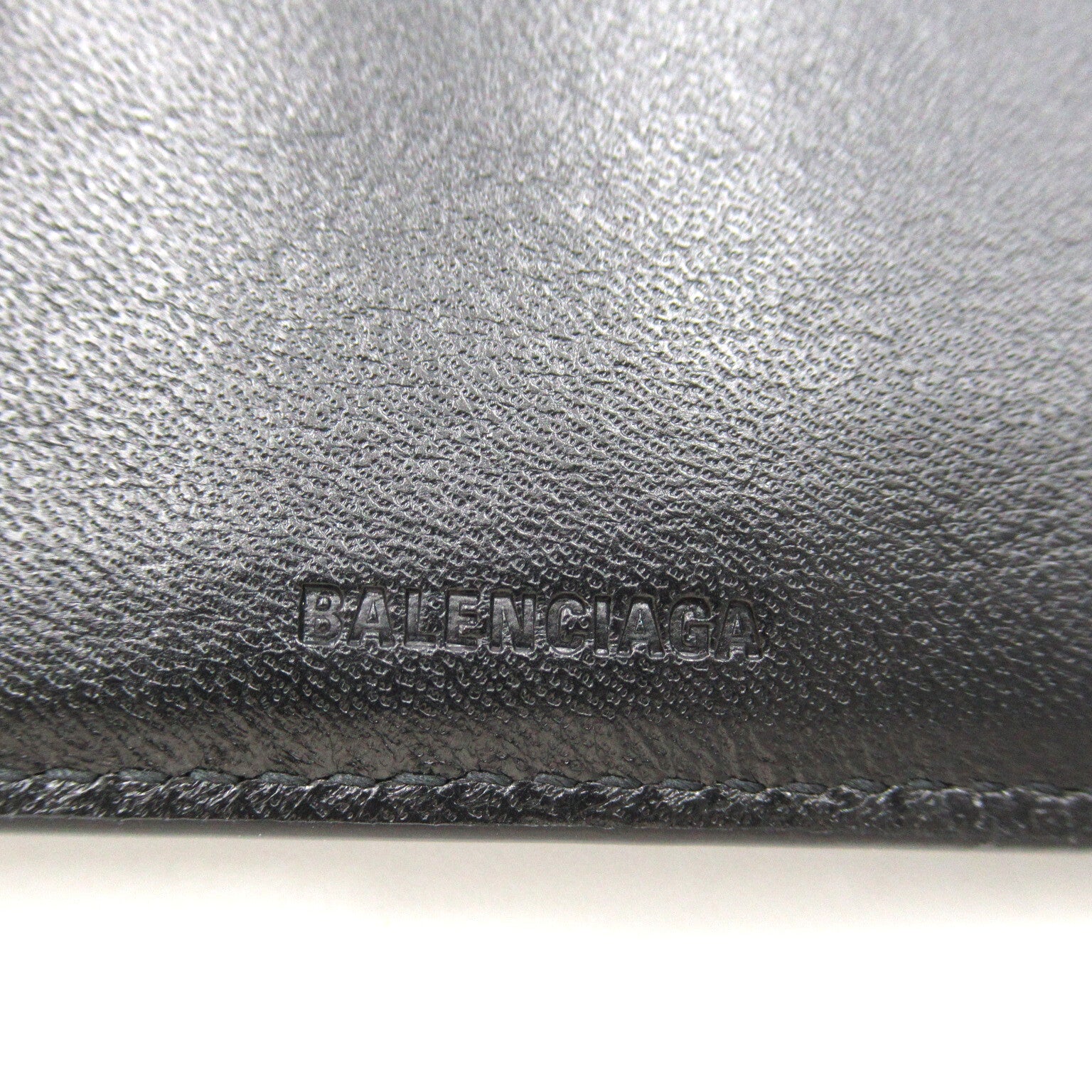 Balenciaga BALENCIAGA Double Fold Wallet Double Folded Wallet Wallet  Pressed Leather Mens Black 5943151ROP31000