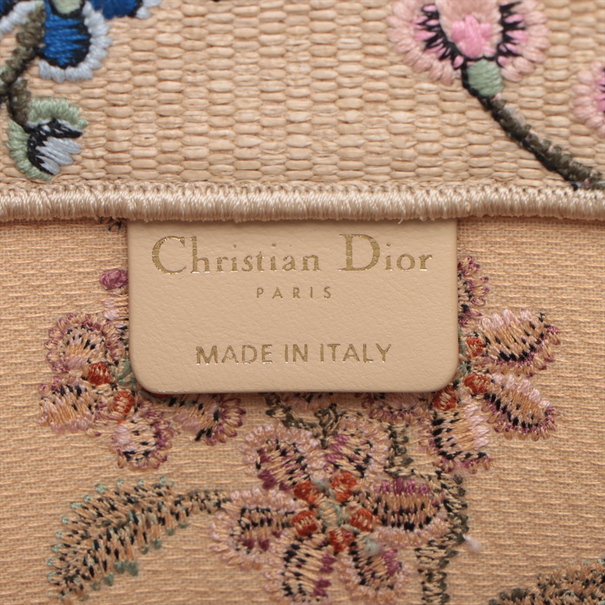 Christian Dior Book Tote Medium Straw  Bag Beige Tote Bag