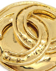 CHANEL 1994 CC Round Brooch Pin Gold Small