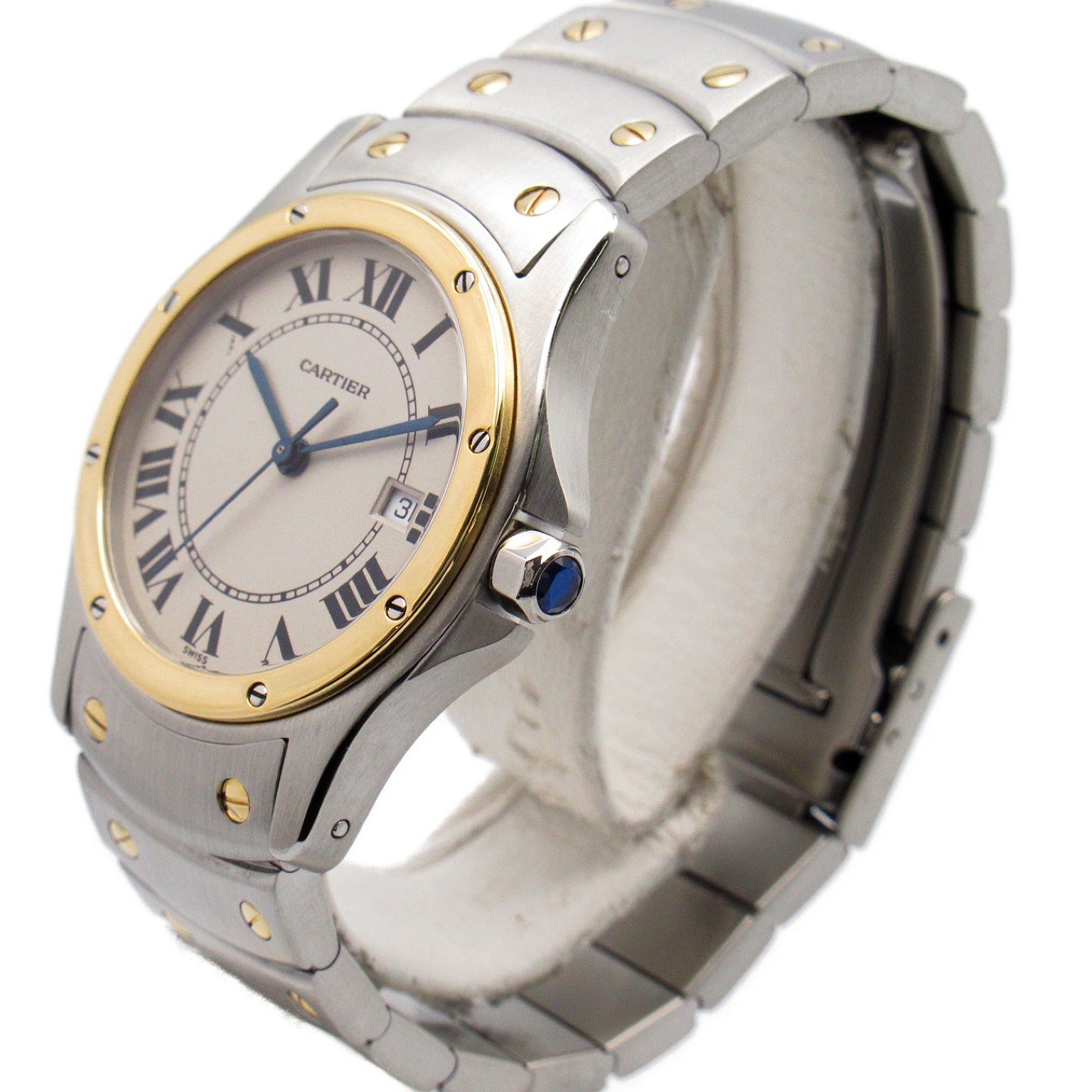 Cartier Cartier Saint-Lond MM Watch K18 (Yellow G) Stainless Steel  Silver W20037R3