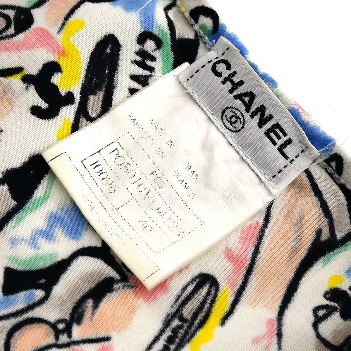 Chanel 1995 spring shoe-print cropped T-shirt 