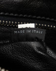 Prada Triangle Logo  Saffiano Round  Backpack Second Bag VR0051 Navy Leather Men Prada  Saffiano Ginsio