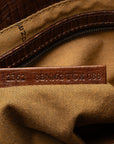 Fendi Zucca Ethnic Shoulder Bag 8BN162 Brown Canvas Leather  Fendi