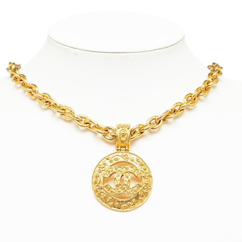 Chanel Vintage Coco round chain necklace g makeup ladies Chanel