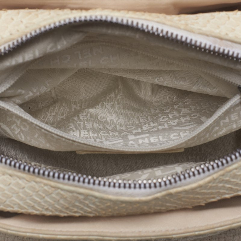 CHANEL 【CHANEL】 Coco Chantrot LinenPython White (Silver G ) Tote Bag   Bag  Hybrid Bag 【 Ship】 Jaipur Yogyakarta Online