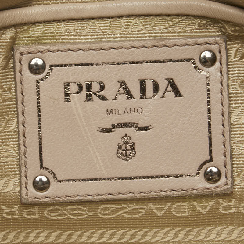 Prada Gaze Handbag 2WAY BN1789 Gr Ivory Leather  Prada