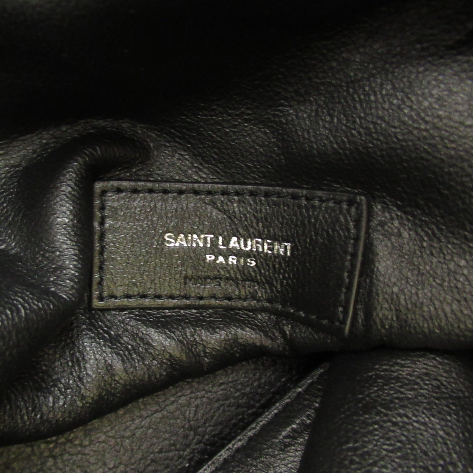 Saint Laurent RIVGOSH Race Bucket Bag Shoulder Bag Leather  Ivory / Black 710261AACBZ9272