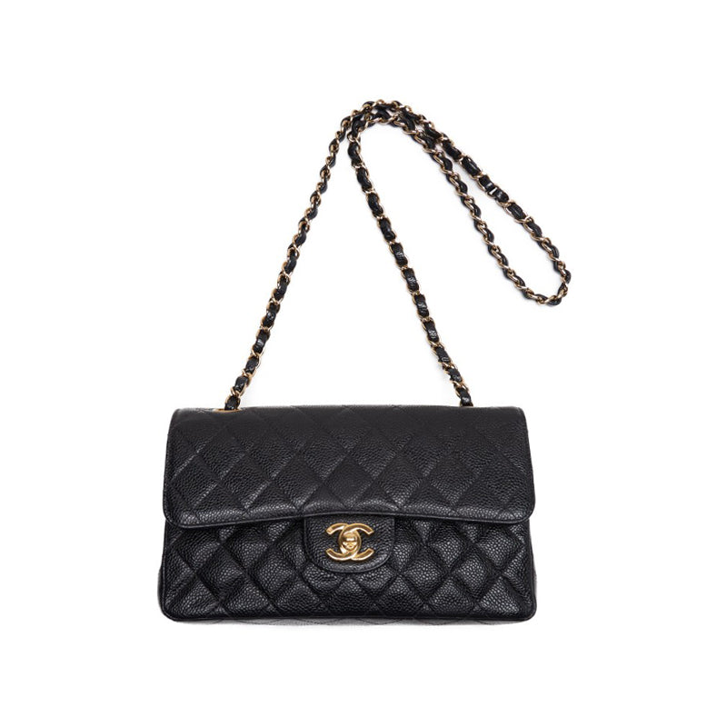 Chanel Matrasse Double Flap Chain Sder Caviar S Black  Shoulder Bag Mini Shoulder Bag  Bag Hybrid 【 Ship】  Yaboo Online