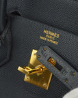 Hermes Blue Indigo Epsom Haut a Courroies 32 Handbag