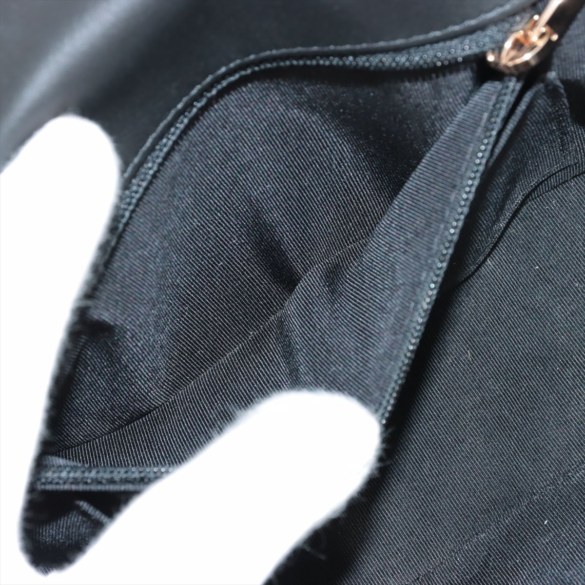 Chanel V Stitch  Single Flap Double Chain Bag Black G